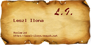 Leszl Ilona névjegykártya